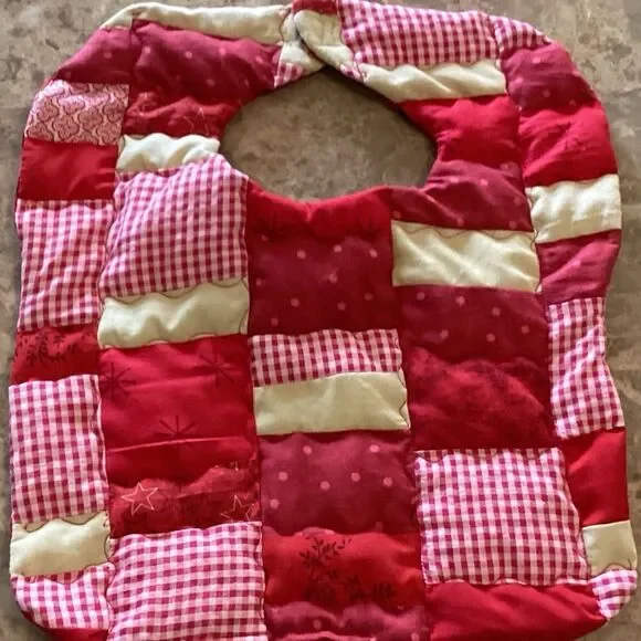 NWT Hand Crafted Quilted Reversible Baby Bib