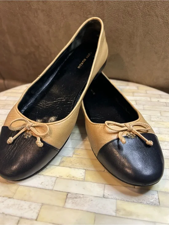 Tory Burch Women's Cap Toe Ballet Flats Size 8