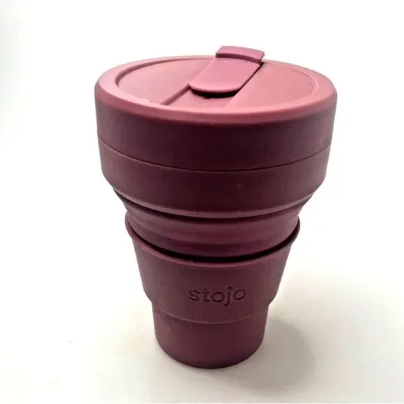 Stojo Collapsible Silicone Coffee Cup 12 Oz Travel Packing Camping Hiking