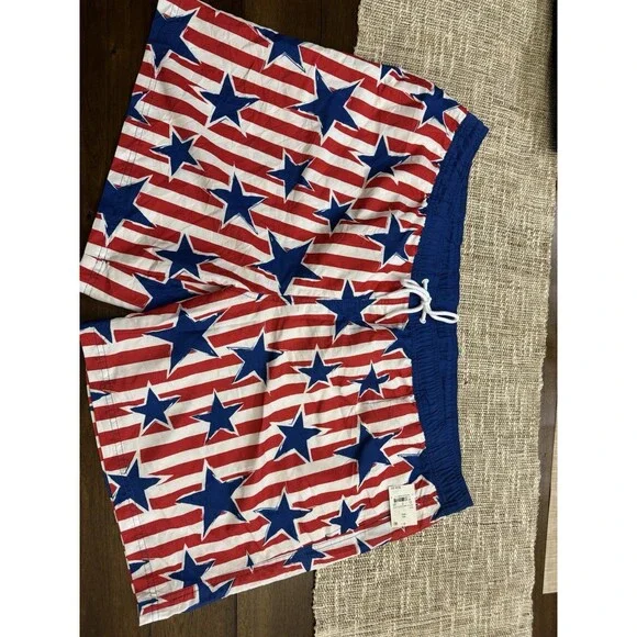 MAD ENGINE men’s stars stripes patriotic swim trunks shorts size XXL NWT