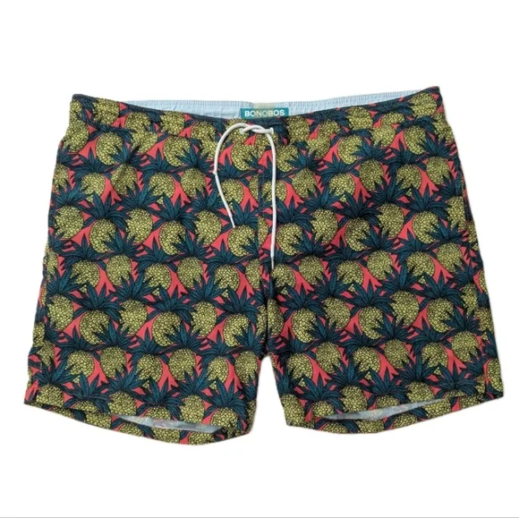 Bonobos Riviera Pineapple Print Swim Trunks 7