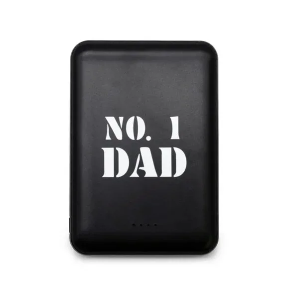 Way to Celebrate NO. 1 Dad Black Power Bank -NEW in Sealed Box