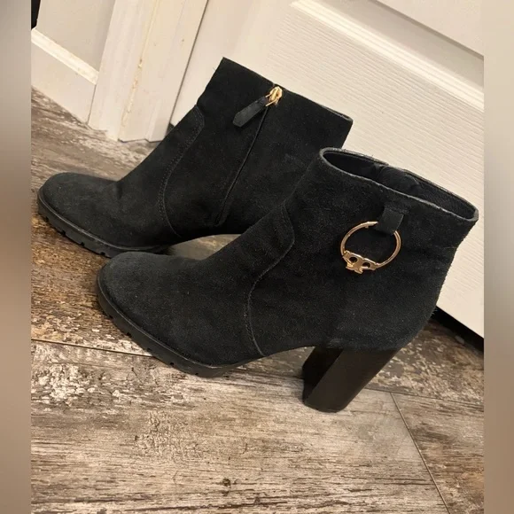 Tory Burch black ankle boots sz 10