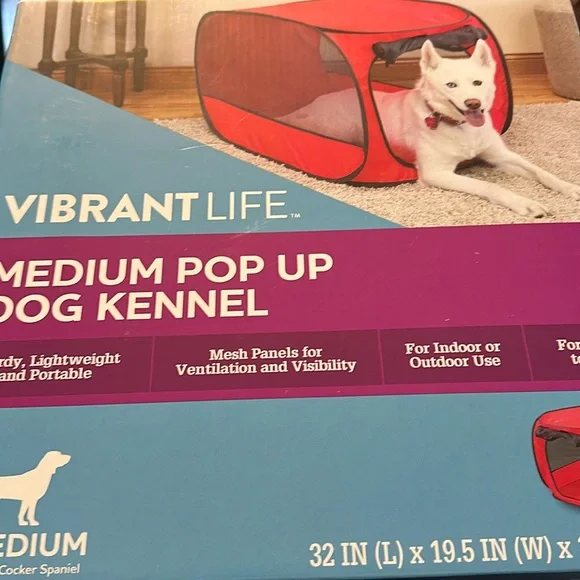 Vibrant Life Medium Pop Up Dog Kennel