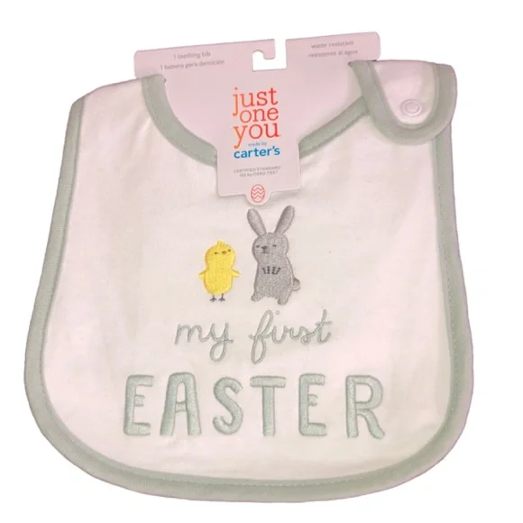 carter’s -just one you- My First Easter Baby/Infant Embroidered Bib