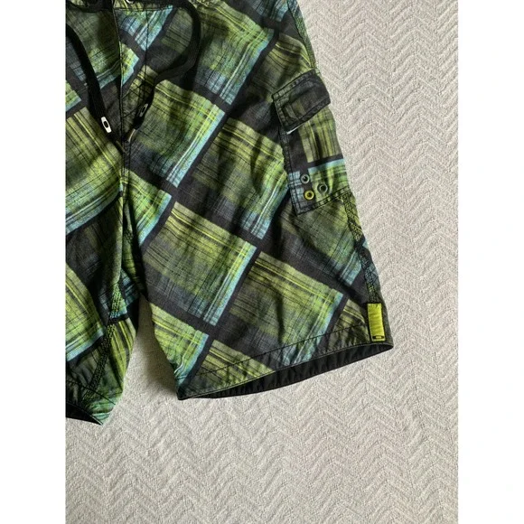 Y2K Men's Oakley Multicolor Board‎ Shorts Pocket String Beach Swim Sun classic