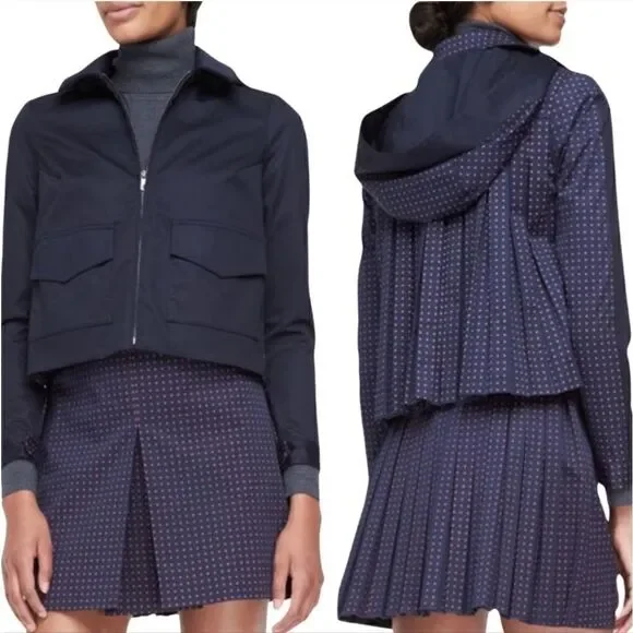 Tory Burch Lane Back Pleated Jacket