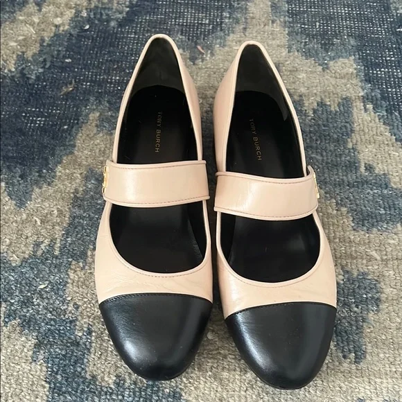 Tory Burch Women's Black and Cream Mary Jane Shoes