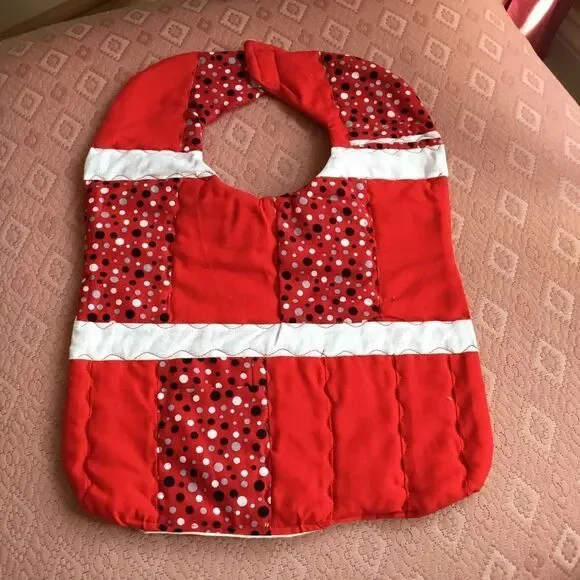 3/$25 or $12 ea. Red, White & Black Handcrafted Reversible Bib