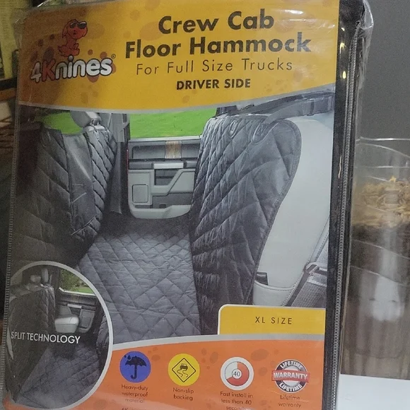 Black Crew Cab Floor Hammock for Full Size Trucks