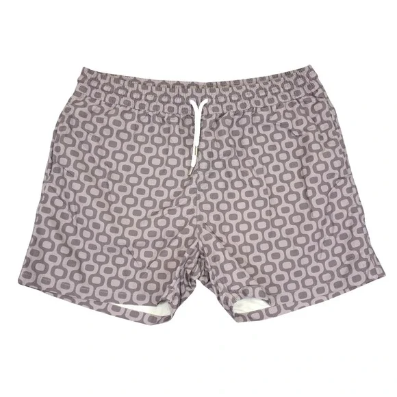 Frescobol Carioca Swim Shorts Mens XXXL Purple Geometric Copacabana Print