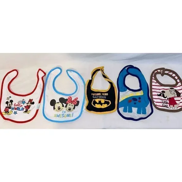 5 baby bibs