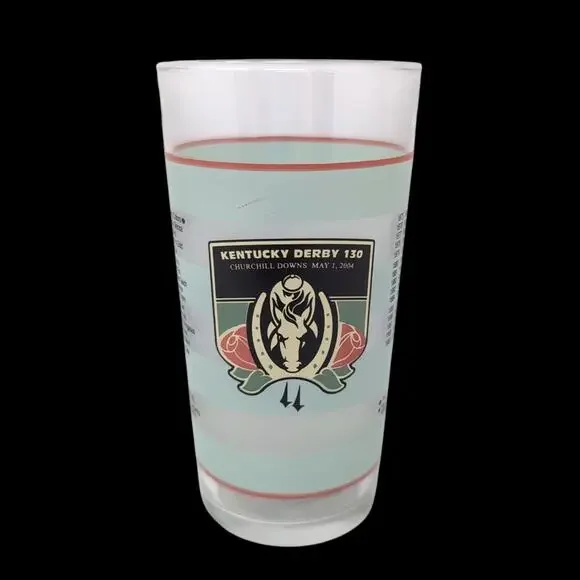 2004 Kentucky Derby 30 Mint Julep‎ Glass Souvenir Horse Race Winner Smarty Jones
