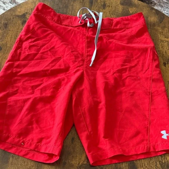 Under Armour size 30 Bold Red Board Shorts