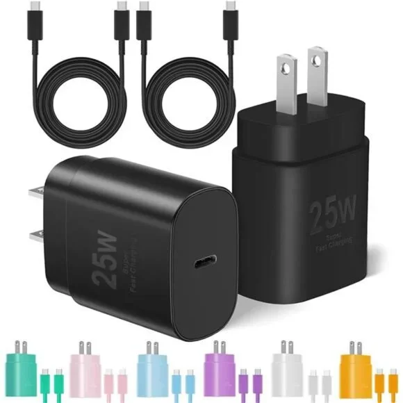 Type C Charger Fast Charging, USB C Charger Block, 2-Pack 25W Phone Super Fast