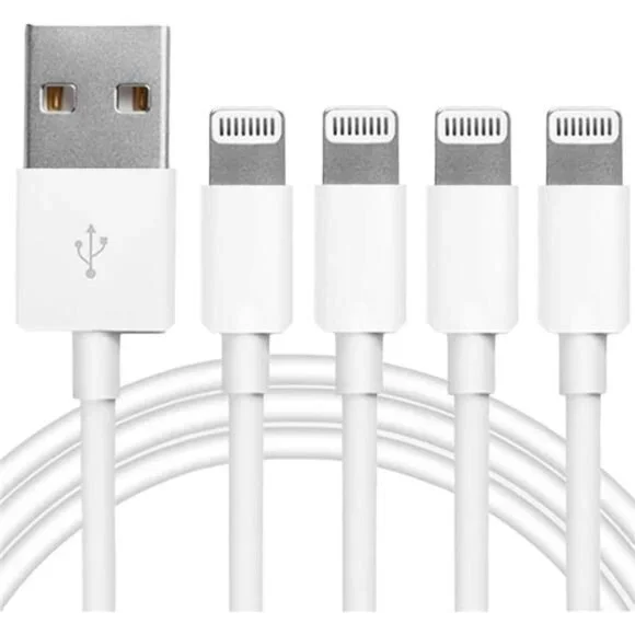 4Pack [Apple MFi Certified] Charger Lightning to USB Charging Cable Cord