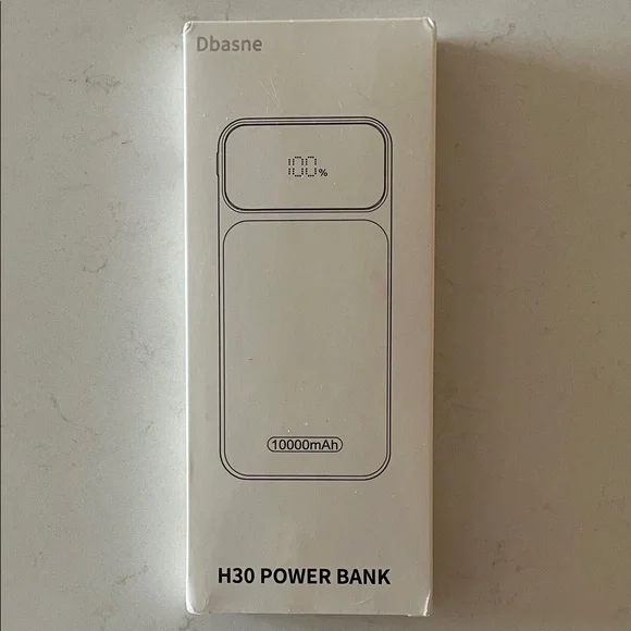 NEW Portable Charger Dbasne H30 Power Bank 10000mAh (Color: Black)