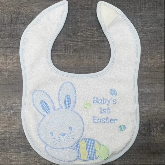 💞 Baby’s 1st Easter Terry Cloth Baby Bib