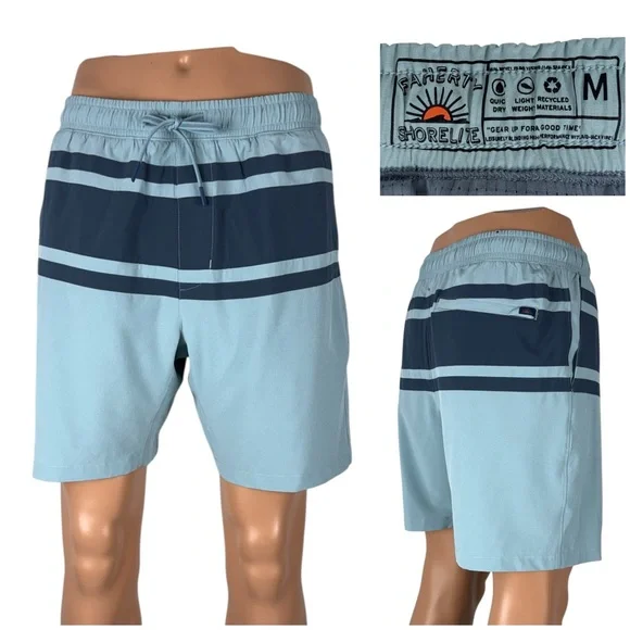 Faherty Mens Medium Shorts Shorelite Active Swim 7