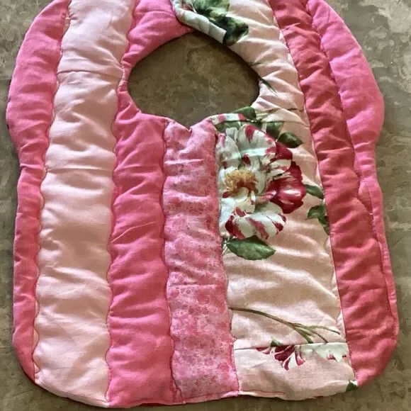 NWT. Hand Crafted Reversible Quilted Baby Bib