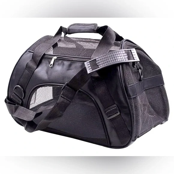 SMALL PET TRAVEL CARRIER PORTABLE BAG - BLACK