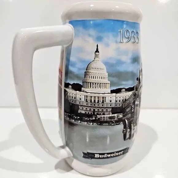 2008 Budweiser Holiday Stein Mug Christmas Clydesdale 75th Anniversary