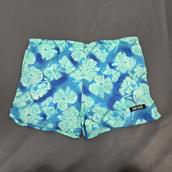 Vintage Surf Gear Abstract Print Swim Trunks Board Shorts Mens Sz 36 - 38‎ Rare
