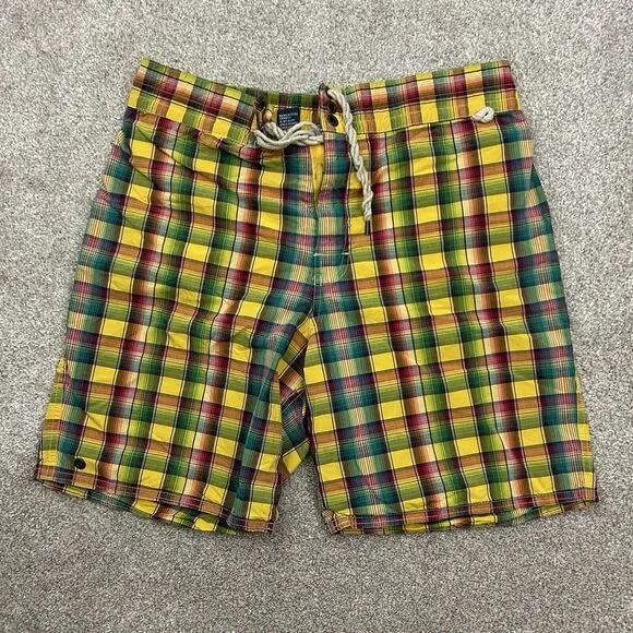 Polo Ralph Lauren Multicolor Mesh Lined Swim Shorts‎ Men's Size Medium Pockets