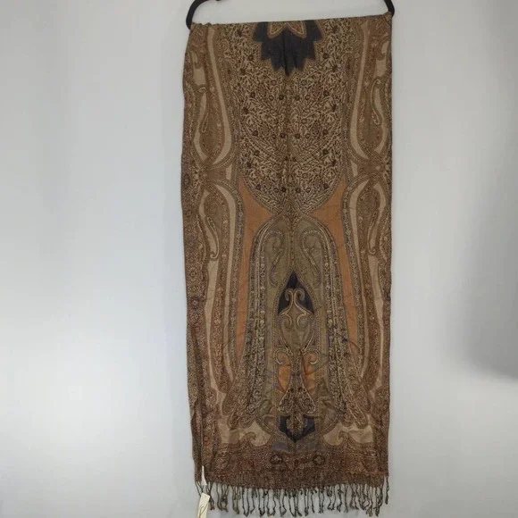 Collection Eighteen Abstract Prints‎ Fringe Scarf NWT