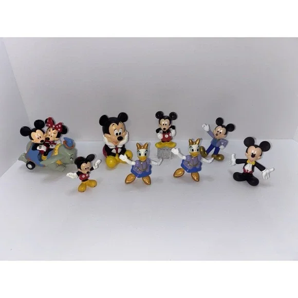 Mixed Lot Of 8 Mickey And Friends Figures Vintage- Present Day cake TOPPER