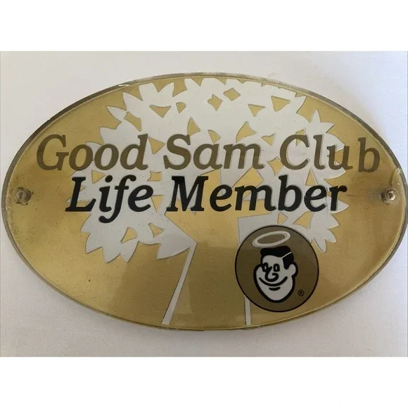 Good Sam's Club Life Member Oval Plaque RV Motorhome Camper Sign 11