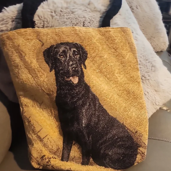 Black Dog Tote Bag