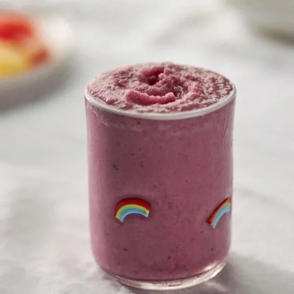 NWT Anthropologie Icon Juice Glass Rainbow