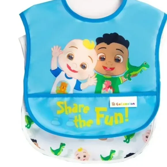CoComelon set of 2 Bibs EUC