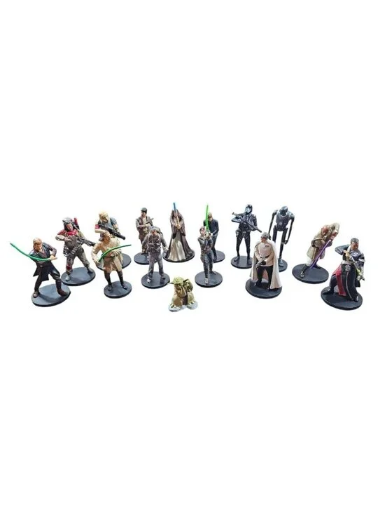 DISNEY STAR WARS LOT OF 15 PVC CAKE TOPPER FIGURES Birthday Party figures