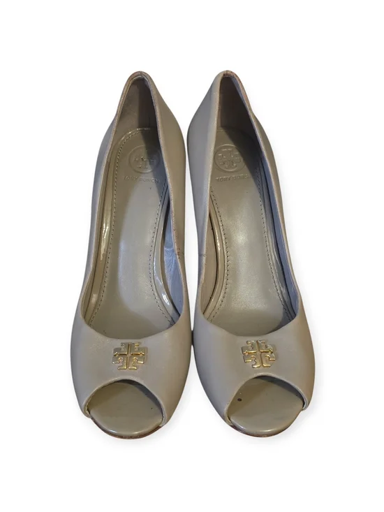 Women's Tory Burch Jolie Peep-toe wedge, size 8.5