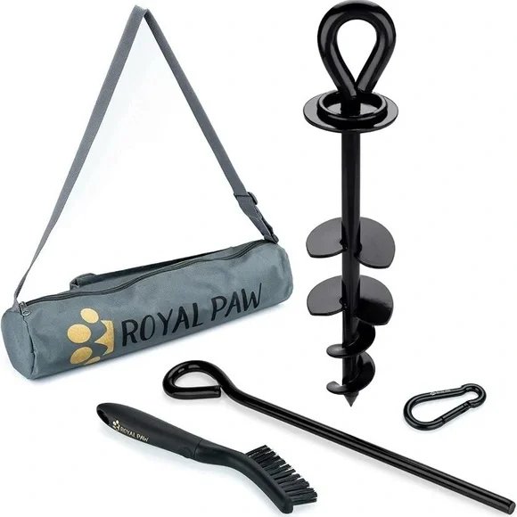 ROYAL-PAW Dog Tie Out Stake - for Large Dogs up to 210 Lbs Heavy Duty Dog Stak