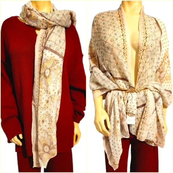 Free People Boho Scarf NWT Color Rose/Tyrie