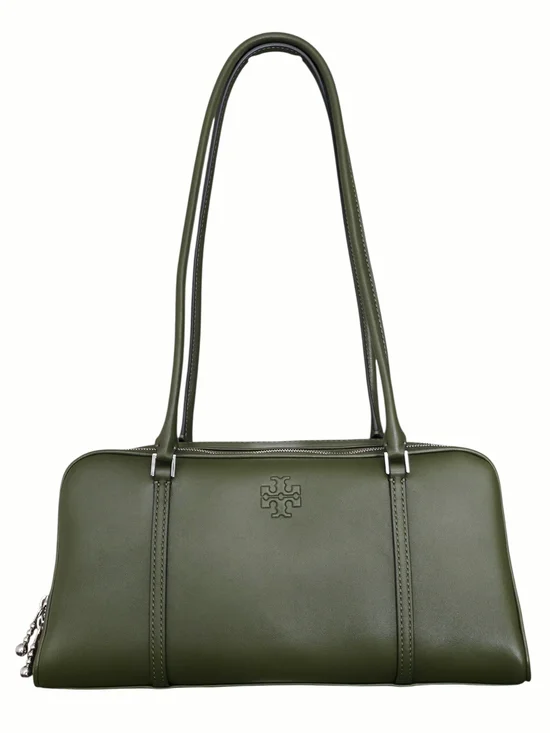 Tory Burch Marshmallow Satchel Basil Green Leather Bag