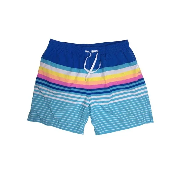 CHUBBIES Swim Trunks Men XXL Blue The Newports Striped 7