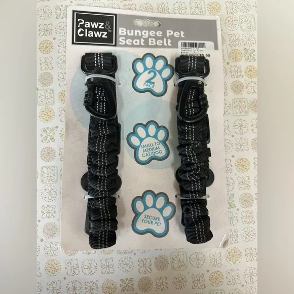 Black Bungee Pet Seat Belt