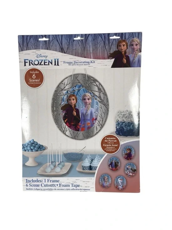 Disney Frozen II Silver Frame Decorating Kit with Blue Accents