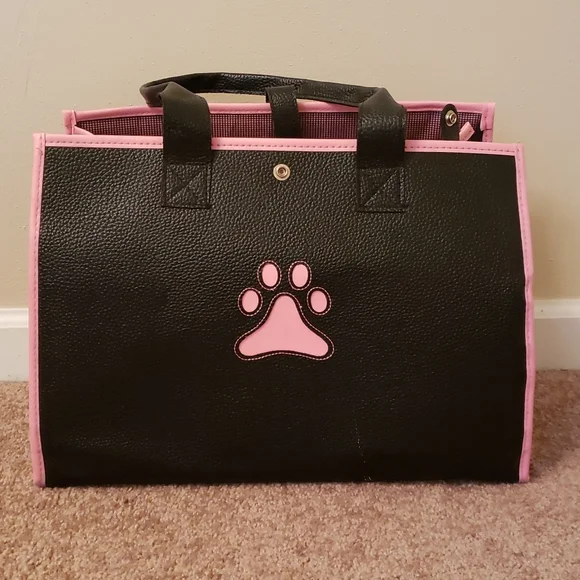 NEW Dog Pet Travel Carrier Shoulder Bag Pink/Black