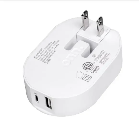 onn. 32W Dual-Port Wall Charger