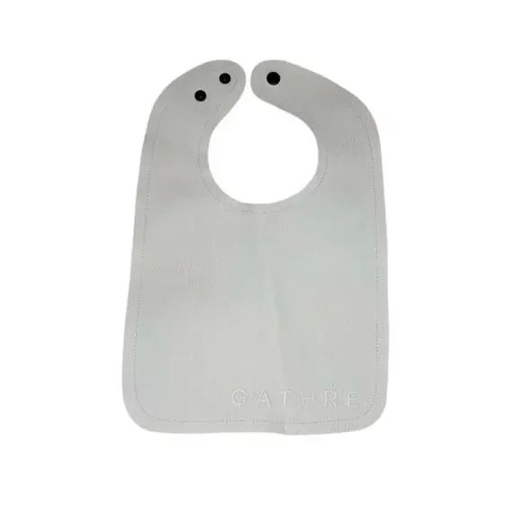GATHRE Vegan Leather Baby Bib Light Tan