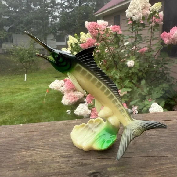 Vintage‎ 1970s Wilton Plastic Fish Swordfish Fisherman Decoration Cake Topper