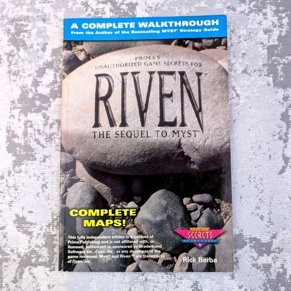 Riven The Sequel to Myst Unauthorized Game Secrets Prima Strategy Guide