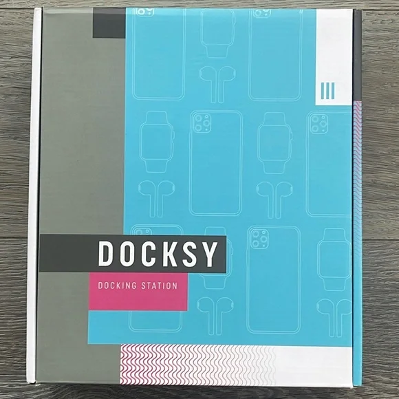 DOCKSY Apple DockStation-White-3x Charge- Phone 📱 Wireless Earbuds, Smart Watch