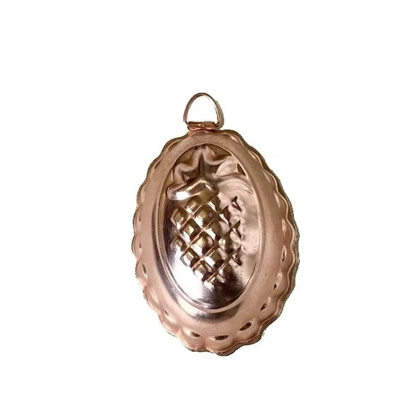 Vintage Copper Tone Miniature Pineapple Mini Jello Mold