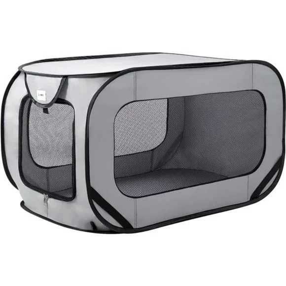 Portable Large Dog Bed - Pop Up Dog Kennel, Indoor Outdoor Crate for Pets, 36
